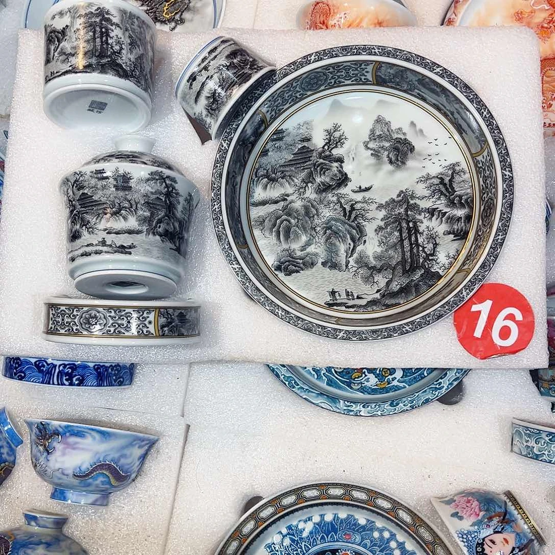 李****墨彩春山图五件套