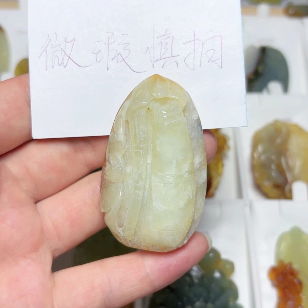 蛇纹石玉未镶嵌吊坠(不含链)