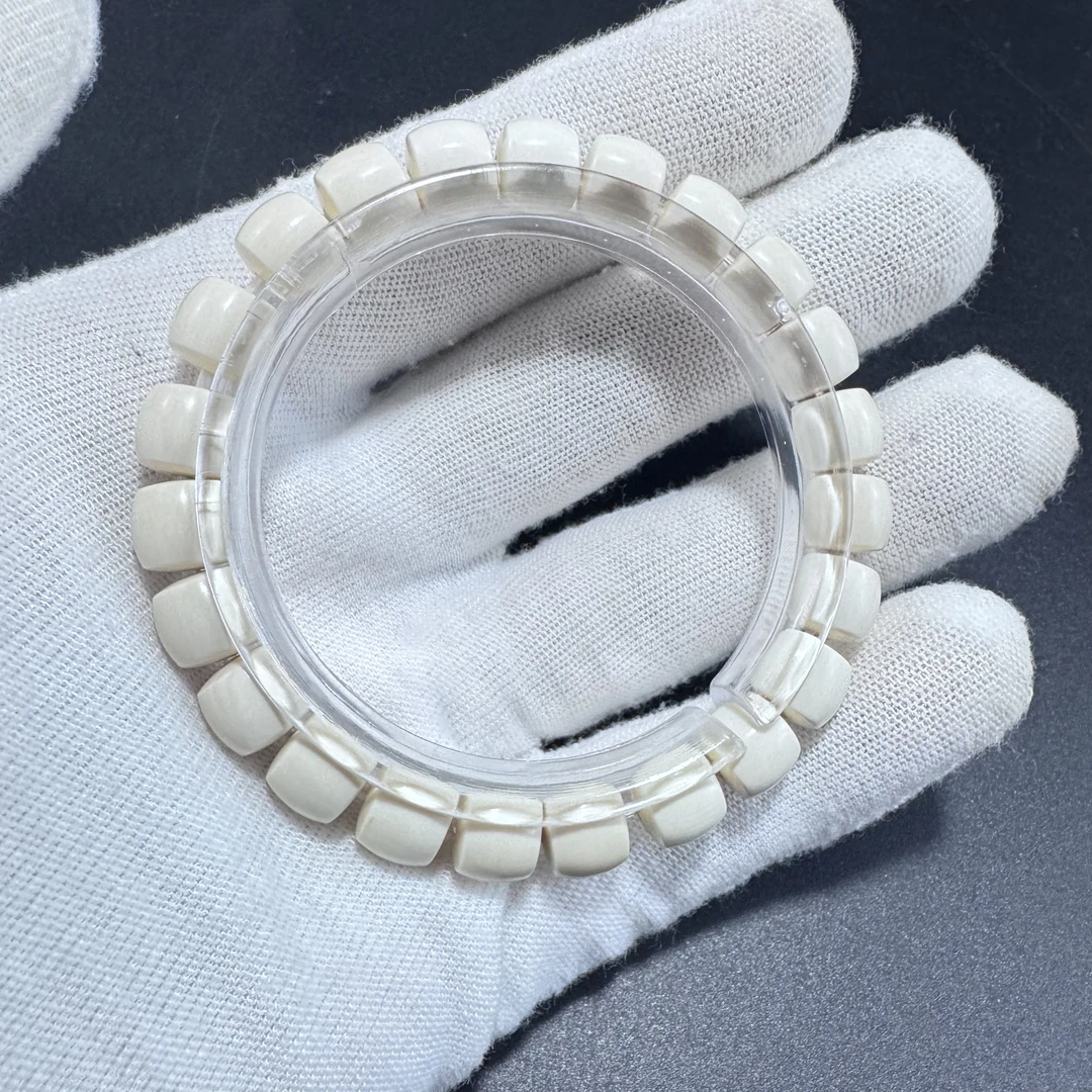 天然猛犸牙9*8直切精品手串牙芯单圈冰料ZQ0014