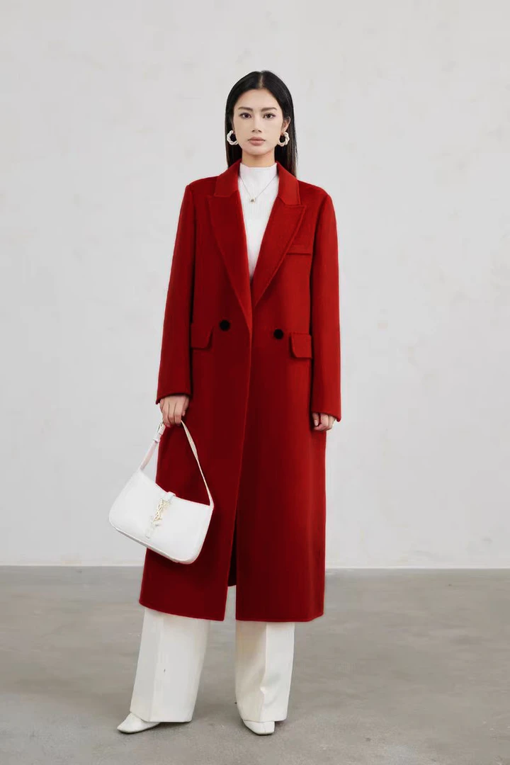 【琳大小姐专属】114新款双面羊毛大衣中长款毛呢外套