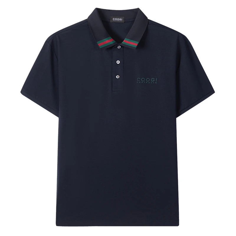 COOGI春夏新款时尚短袖翻领上衣男款简约休闲风POLO衫