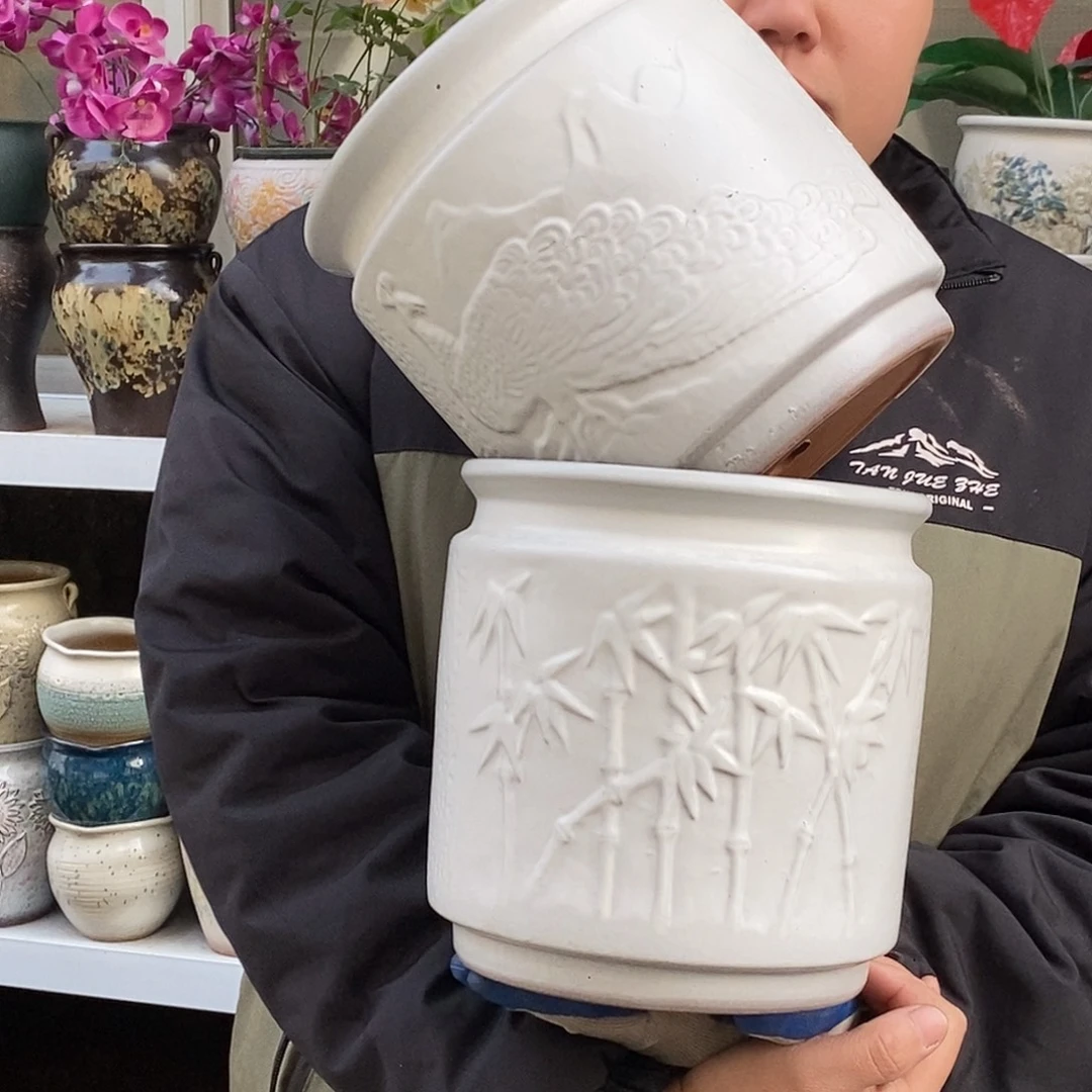 花盆紫砂口20高20处理俩个
