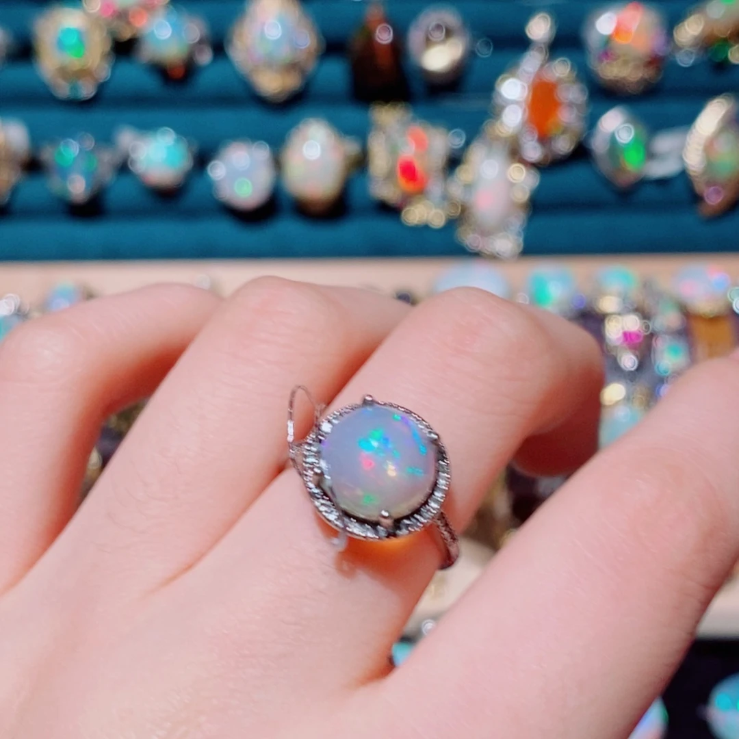 欧泊银S925镶嵌戒指