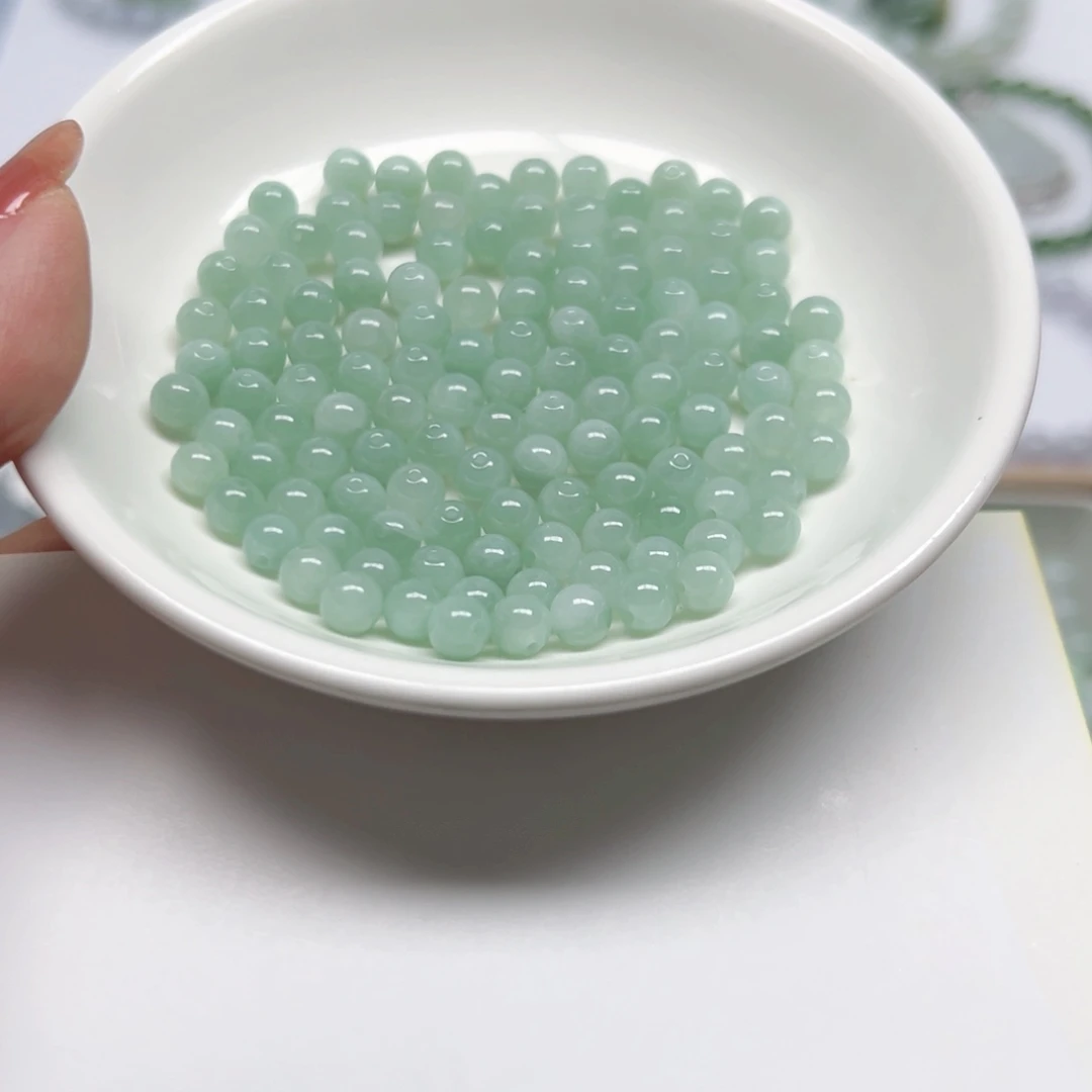 翡翠散珠卓**具纯天然缅甸A货翡翠卡5.8，100颗分8单