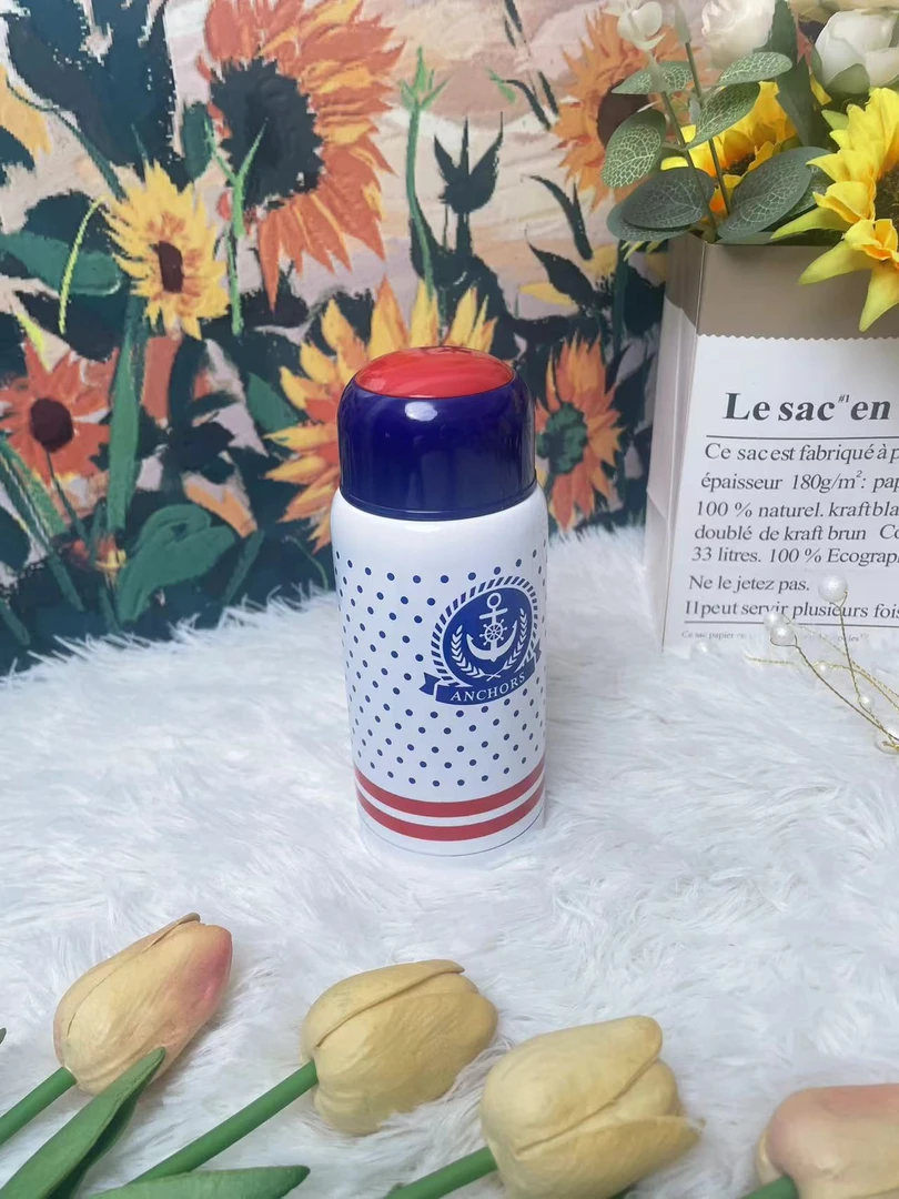 220J海军风可爱风口袋杯保温保冷简约方便防锈网红情侣复古水杯