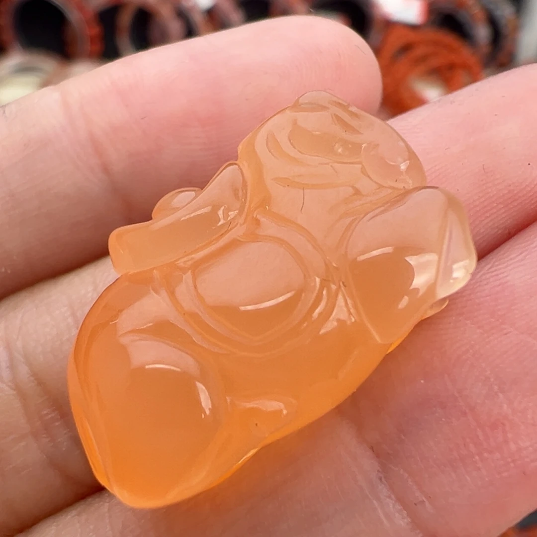 南红玛瑙未镶嵌颈饰冰橘马上有钱