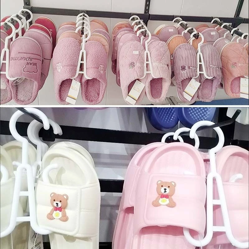 加厚商场棉拖展示挂钩超市加长塑料鞋钩拖鞋挂钩棉拖超整理挂钩