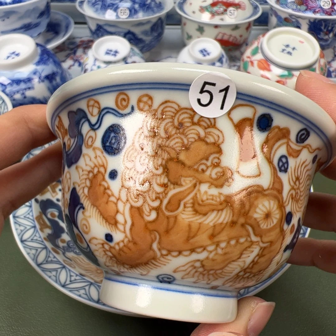 陶瓷景德镇纯手工纯手绘茶具木木51