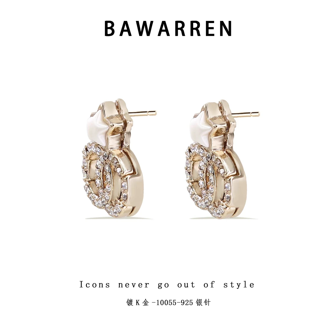Bawarren 美❤ 10055-【双c】精致耳环小众欧美优雅