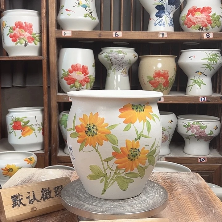 摆件圆口向日葵新款陶瓷