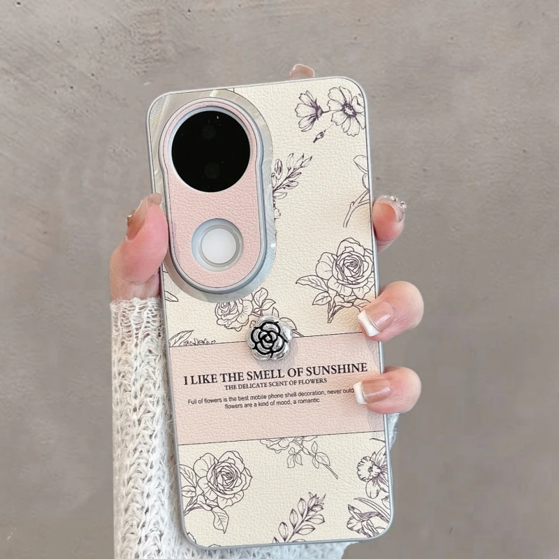 适用于vivos20手机壳s20pro新款女V2429A玫瑰花全包防摔简约时尚