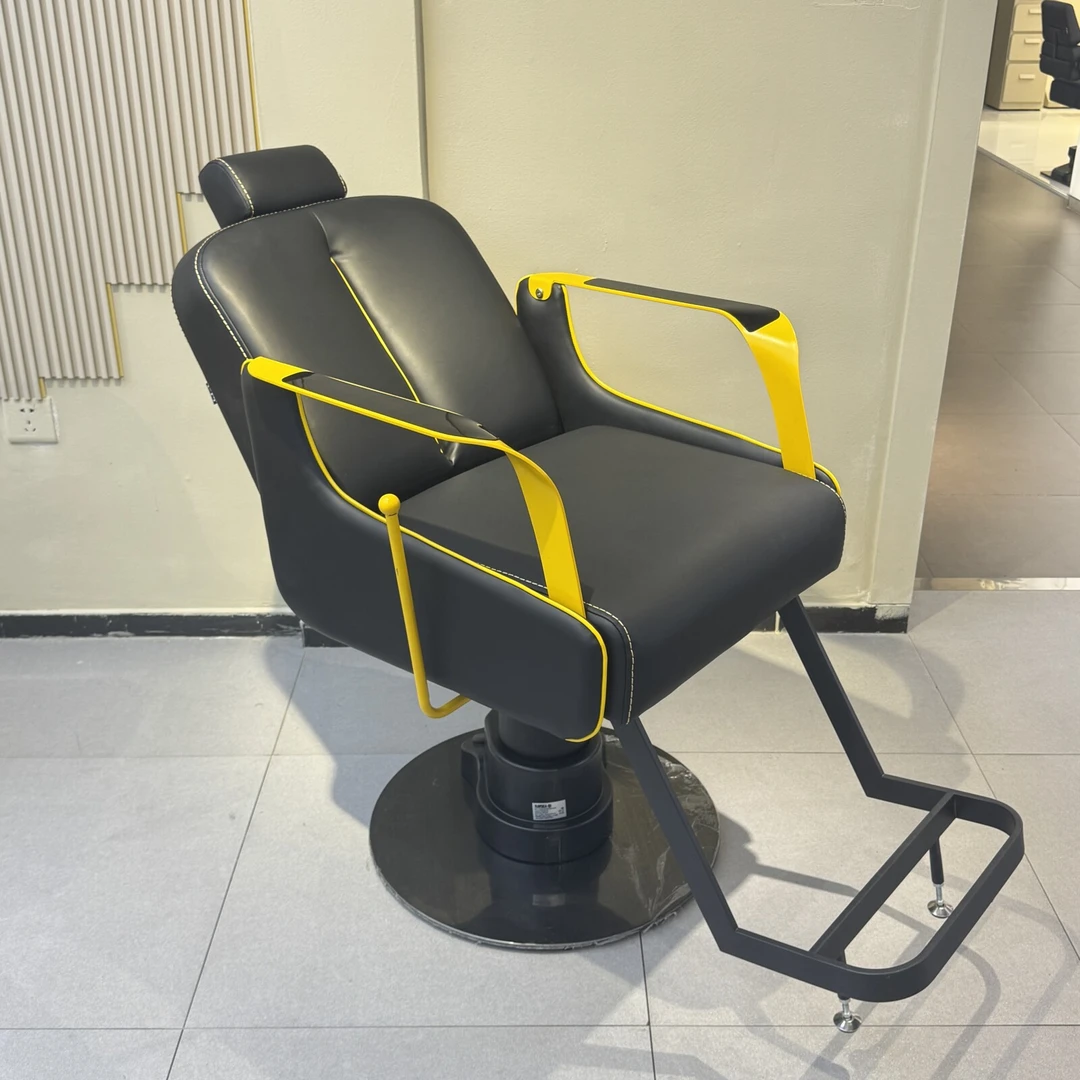 新款理发店电动升降椅子可放倒高档美发店椅子发廊专用旋转烫染椅