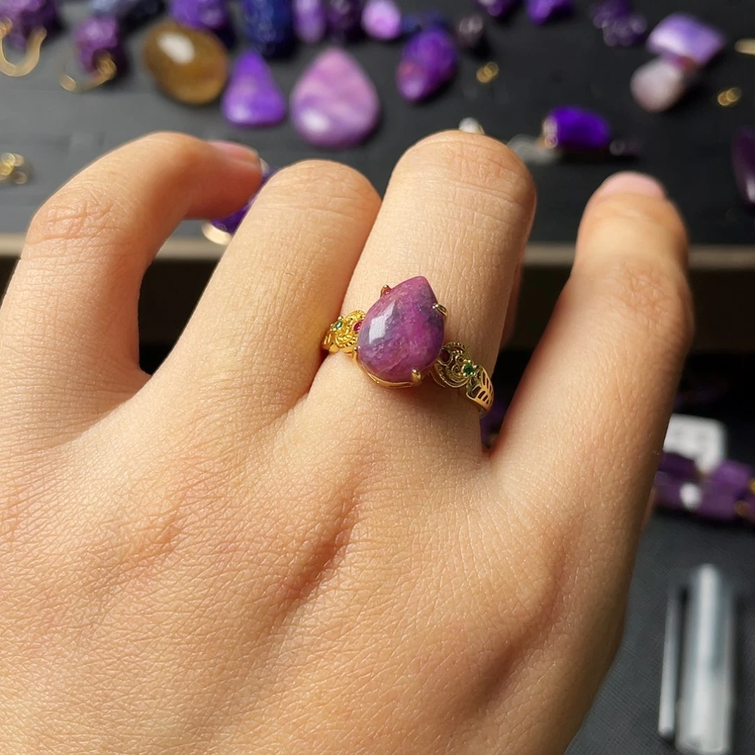 苏纪石（舒俱来）戒指银S925镶嵌