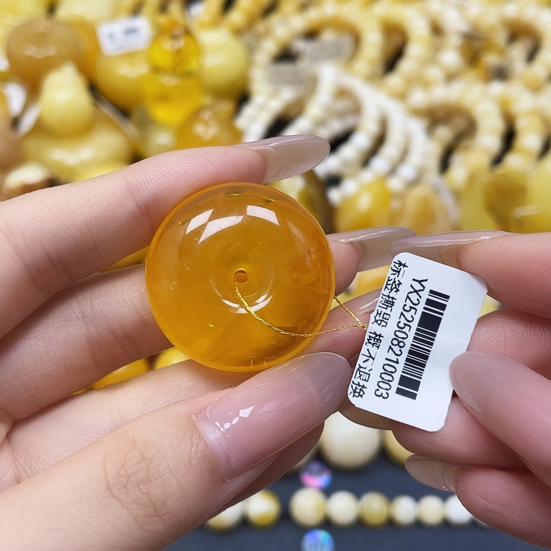 蜜蜡未镶嵌裸石平安扣29✖️13mm瑕