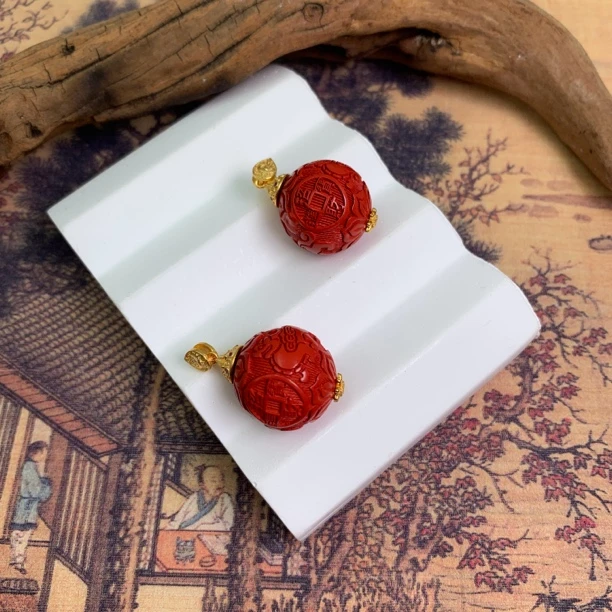 含辰砂工艺品朱砂吊坠-多样性发一-250118044-定制标签撕毁不退换