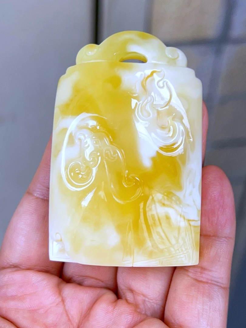 俄料瓷白花蜡仿古龙牌