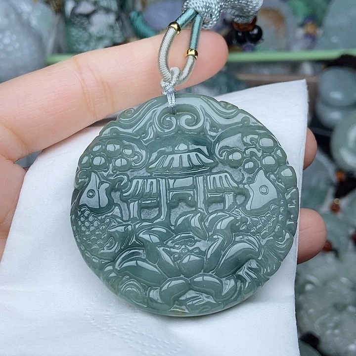 翡翠未镶嵌颈饰翡翠双面