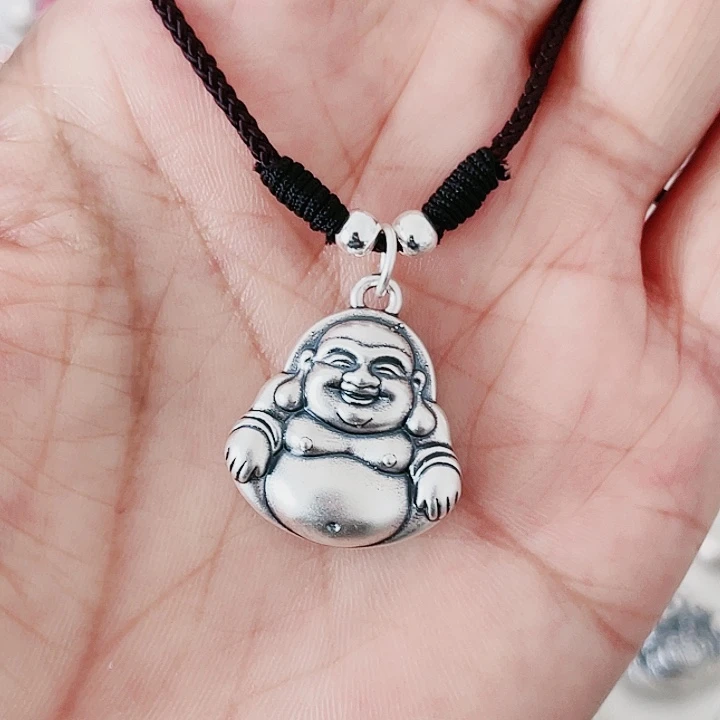 珐琅吊坠足银小佛公