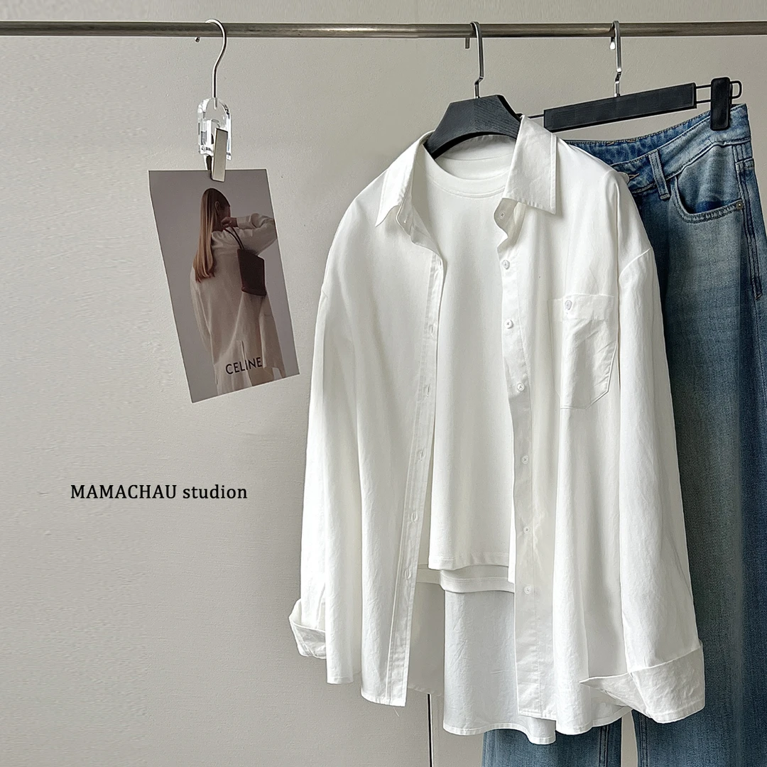 现货「MAMA CHAU」【穿搭大师】防晒衬衫女春季衬衣【C25886】