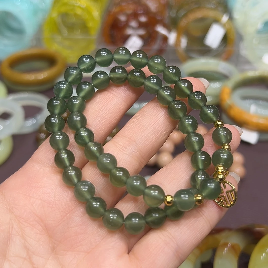 蛇纹石玉未镶嵌手链