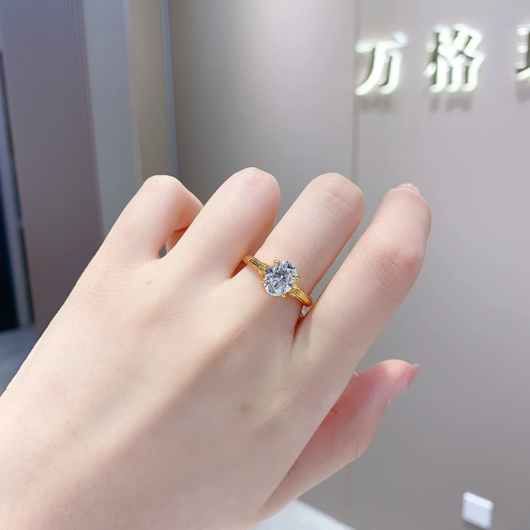 5D足金鸽子蛋戒指00779