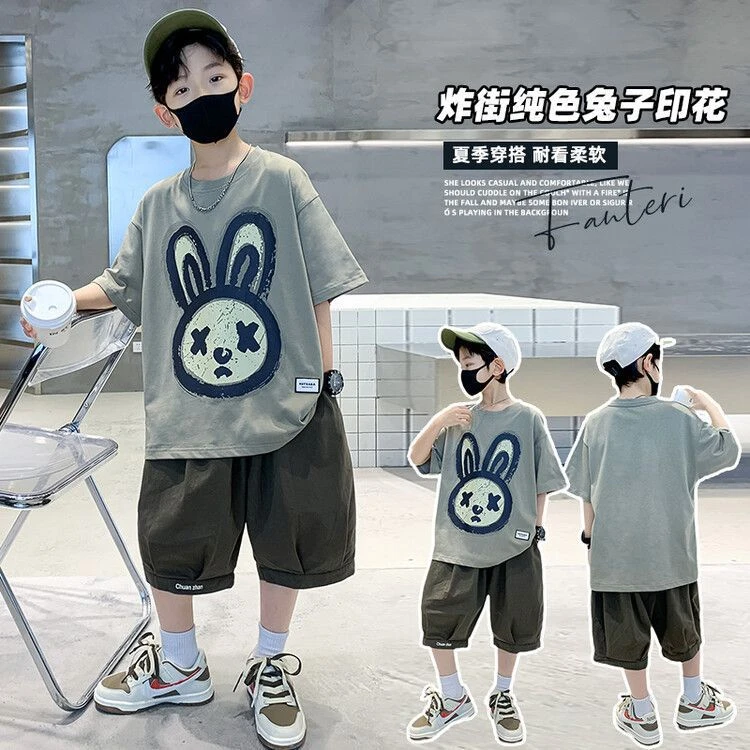 男童夏装套装新款中大童男孩时髦休闲夏季运动夏款薄款酷帅气洋气