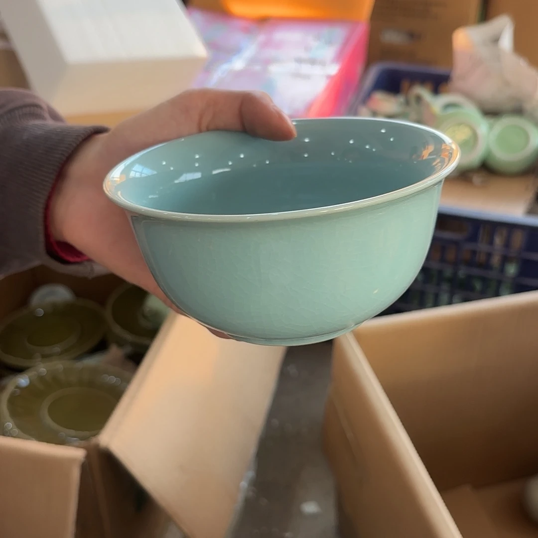 龙泉云间青瓷小米茶器