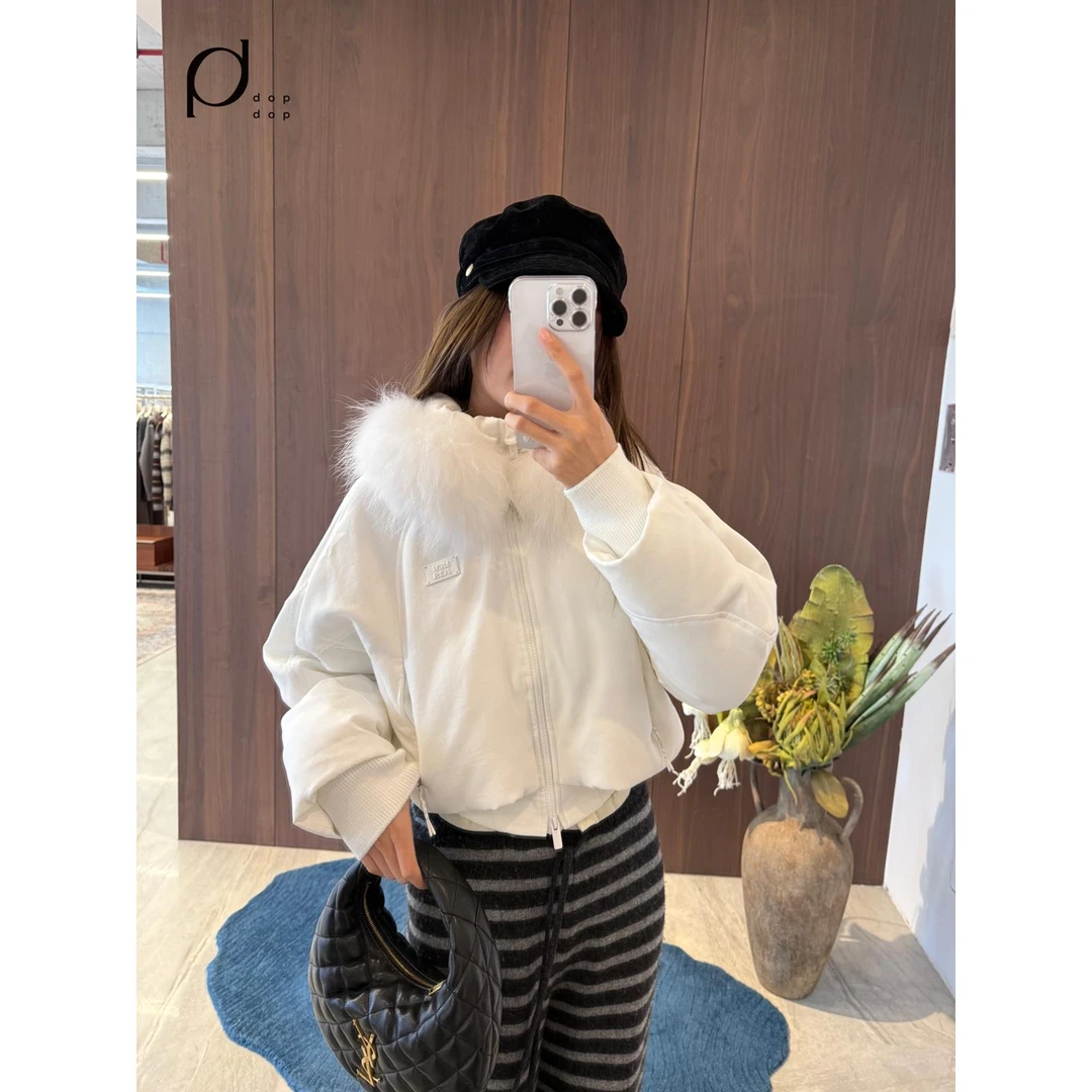 REVAN2025冬可拆卸貉子毛领短羽绒服女2699dopdop买手店