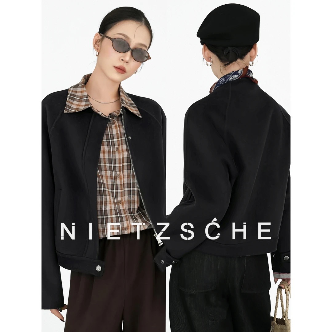 尼采 官方直营｜知青羊绒｜羊绒x羊毛 高支超柔舒适双面女外套90206