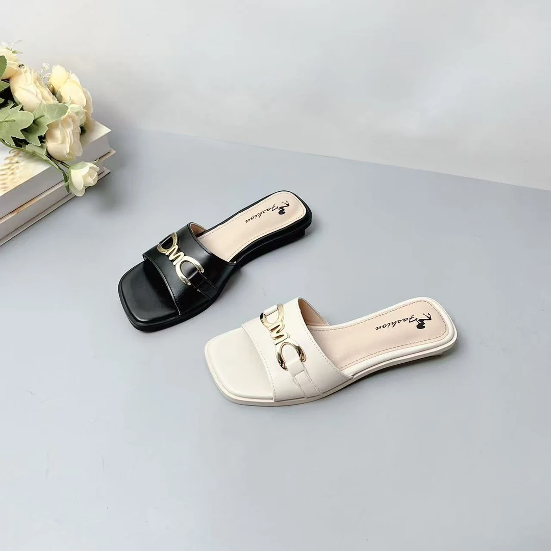 902 (拍大一码)夏季新款时尚舒适百搭平底凉拖鞋