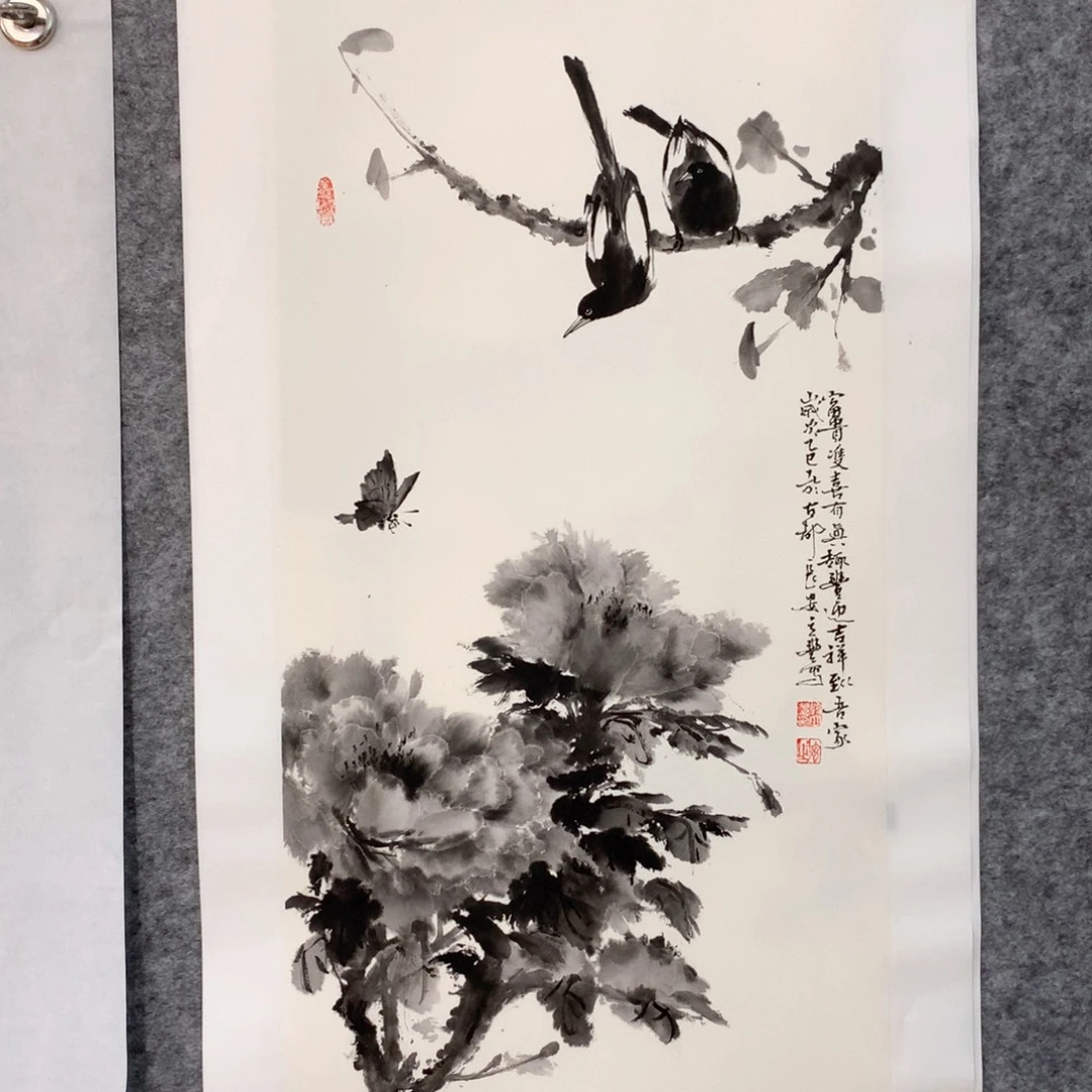 国画花鸟作品写意