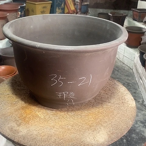 紫砂中国离紫砂花盆,