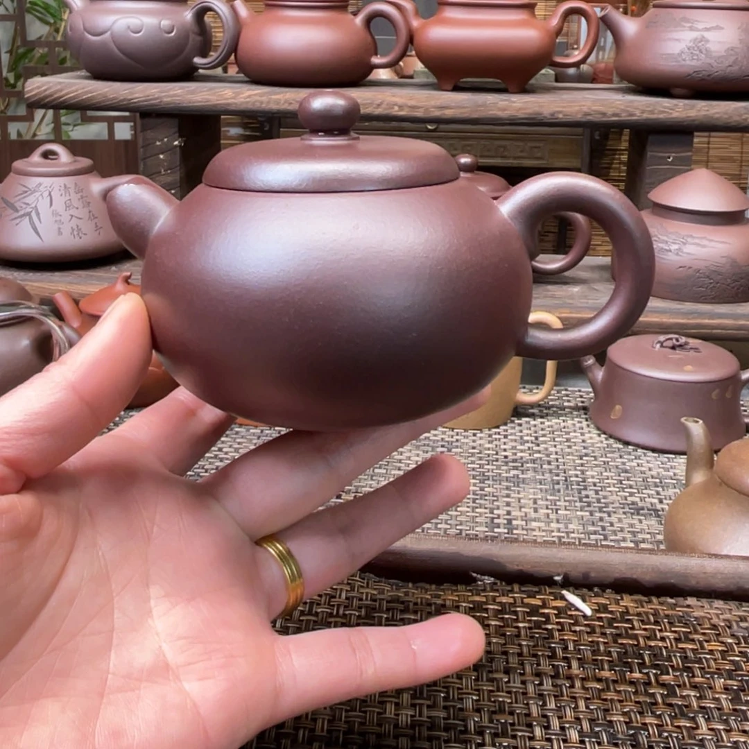 紫砂茶壶郭*宜兴原矿紫砂手工制全230