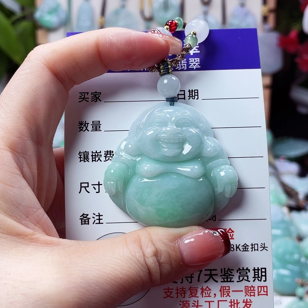 翡翠未镶嵌颈饰佛公58