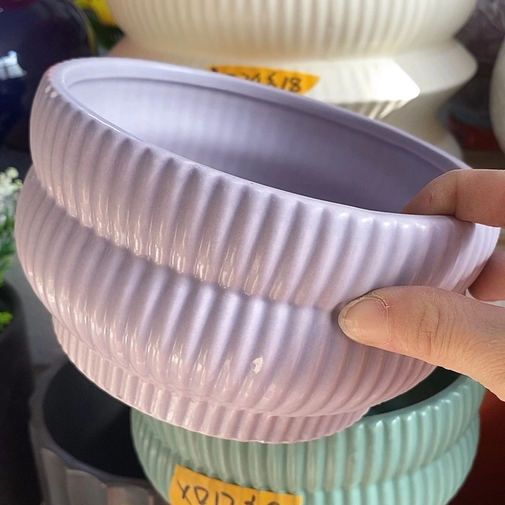 陶摆件陶盆有孔 瑕疵介意勿拍