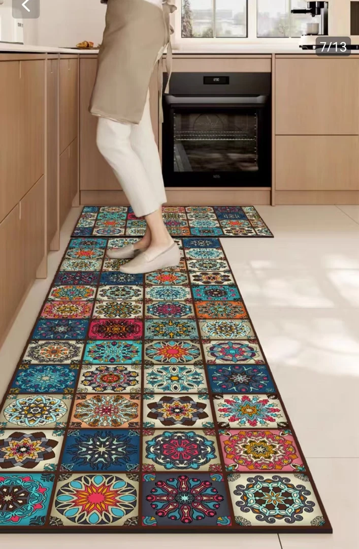 硅藻泥复古浴室厨房入户门阳台飘窗走廊吸水防滑好打理裁剪地垫