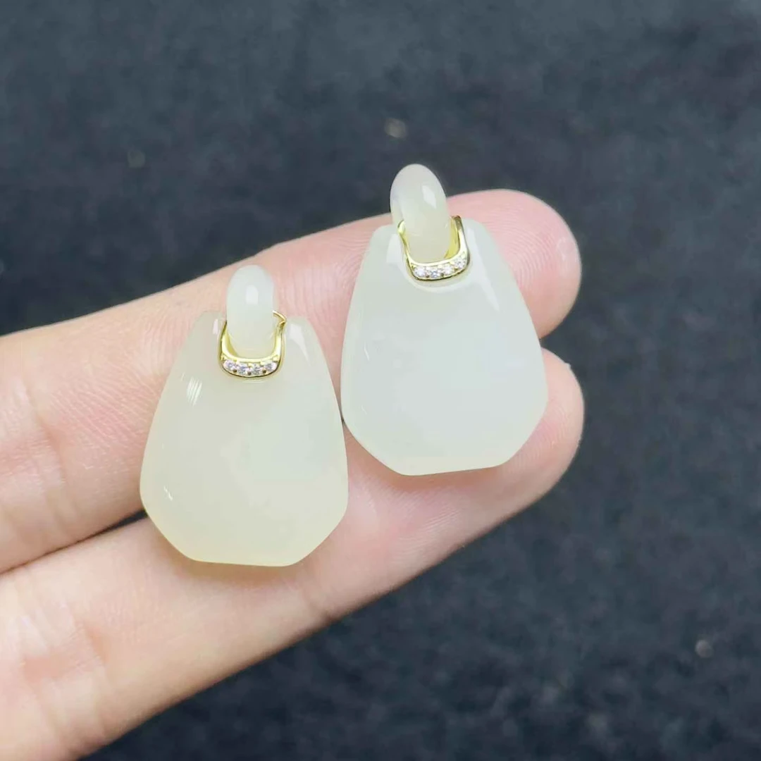 s925银和田玉无事牌吊坠赠链J1【多样性发其一】约25-16-5mm