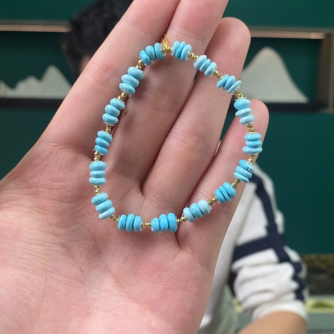 绿松石18K金镶嵌珠宝奇石