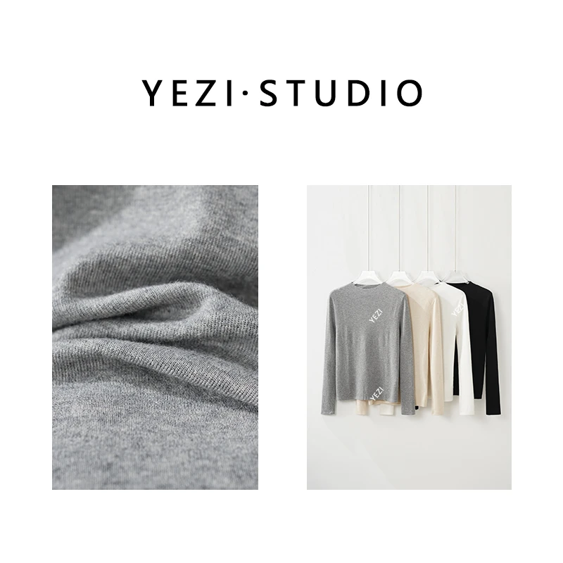 【芭蕾领】山羊绒桑蚕丝可洗机半高小圆领针织打底衫25319046