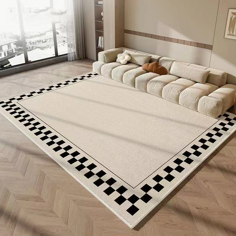 大尺寸圈绒仿羊绒地毯客厅卧室通用耐脏防滑易打理沙发茶几地垫