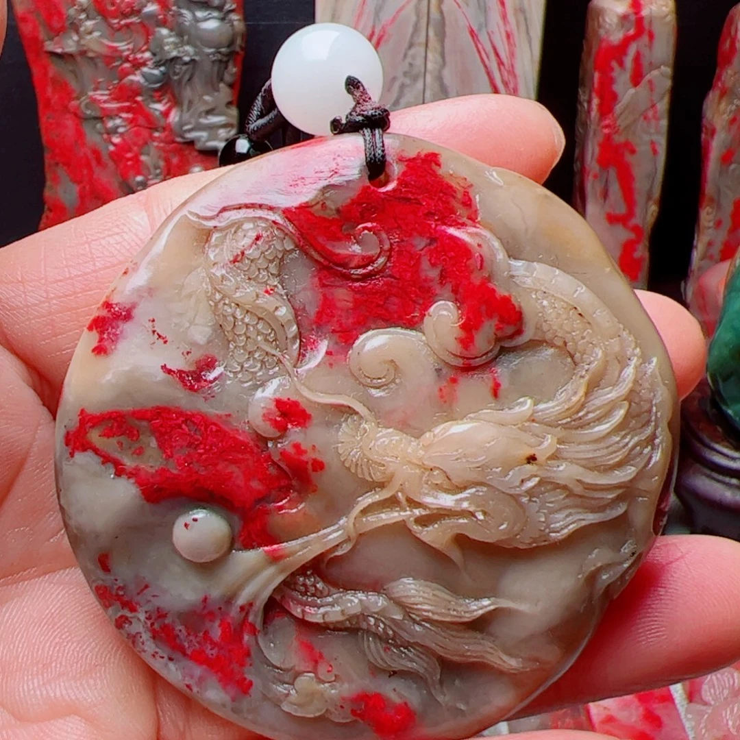 大***狐昌化石昌化鸡血石印章