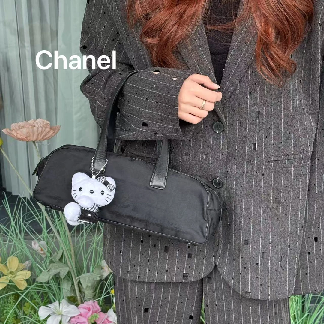95新 Chanel/香奈儿 L282经典百搭黑色保龄球包包95新