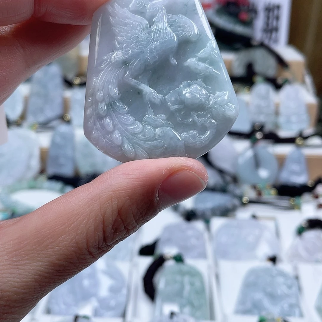 翡翠颈饰未镶嵌0425挂件