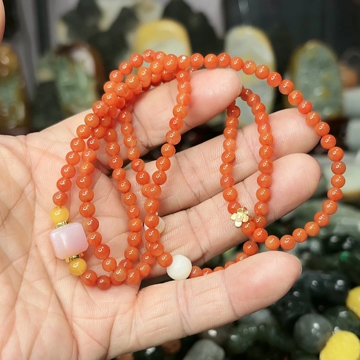 南红玛瑙颈饰合金