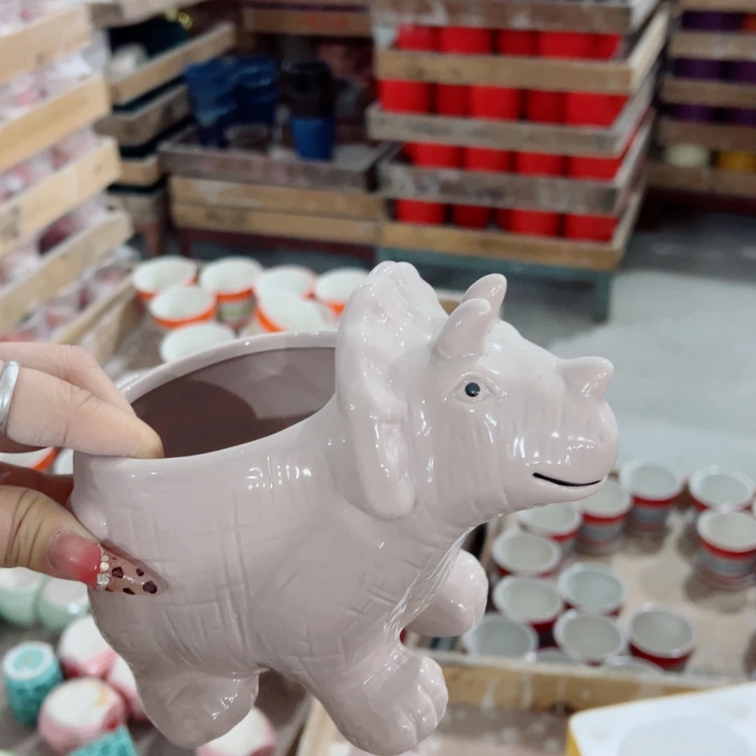 有孔，陶瓷花盆满10米包邮发货