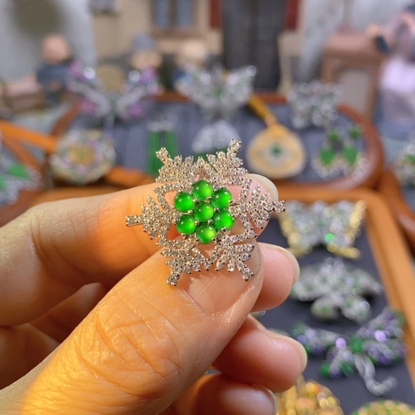 【闪购商品】银S925镶嵌挂件翡翠