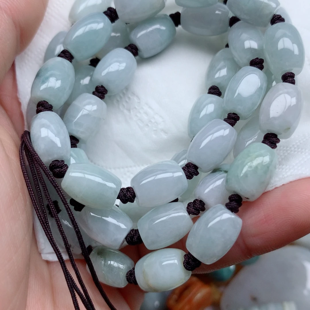 翡翠未镶嵌颈饰珠子批发