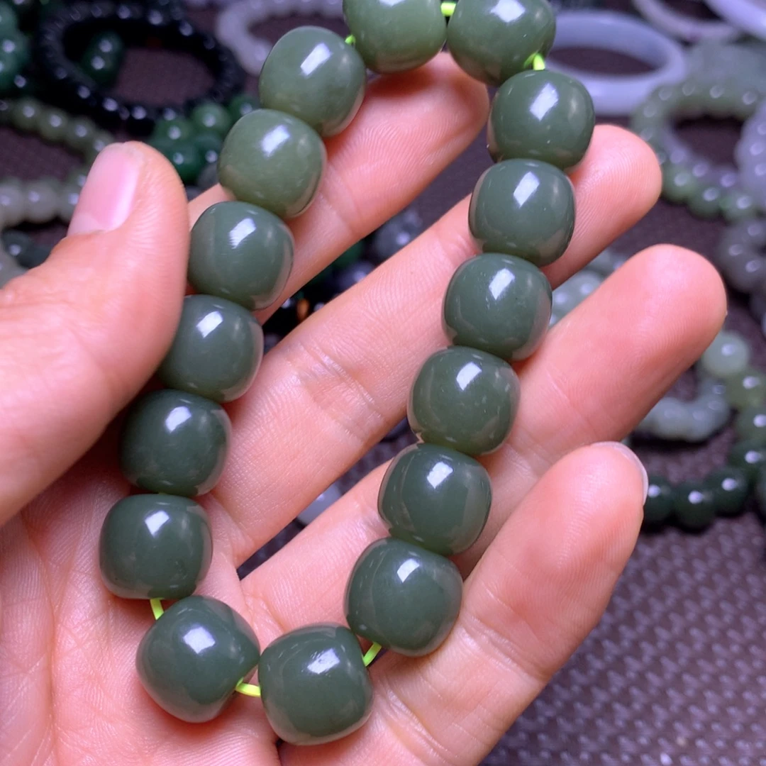 和田玉未镶嵌手串14