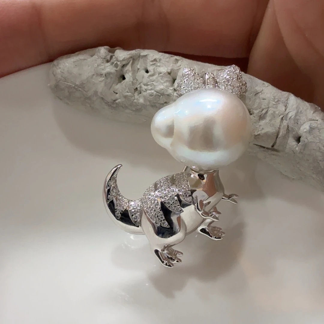 海水珍珠吊坠(不含链)银S925镶嵌