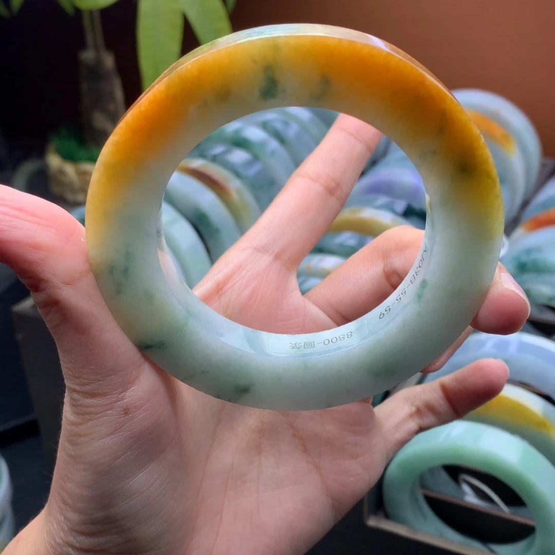 未镶嵌定制手镯定制翡翠定制55-59